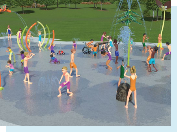 splash pad rendering blue